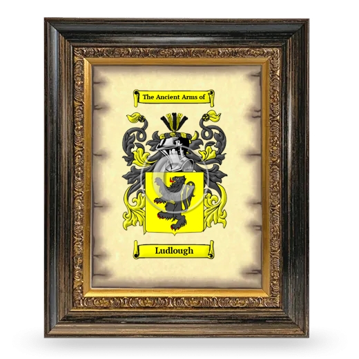 Ludlough Coat of Arms Framed - Heirloom