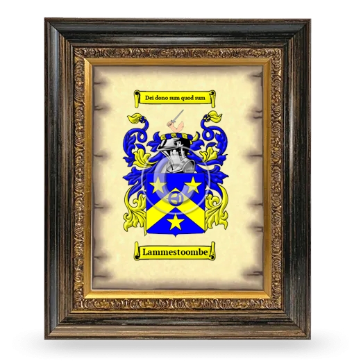 Lammestoombe Coat of Arms Framed - Heirloom