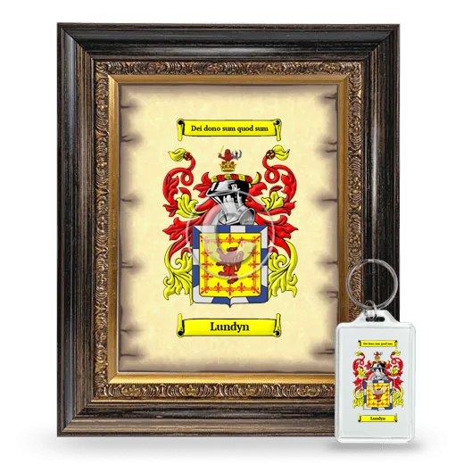 Lundyn Framed Coat of Arms and Keychain - Heirloom