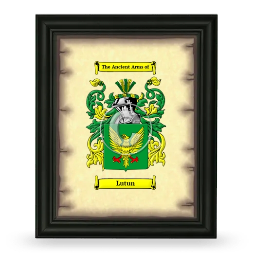 Lutun Coat of Arms Framed - Black