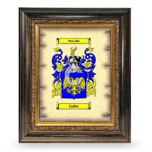 Lydes Coat of Arms Framed - Heirloom