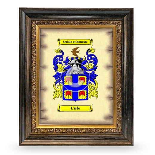 L'isle Coat of Arms Framed - Heirloom