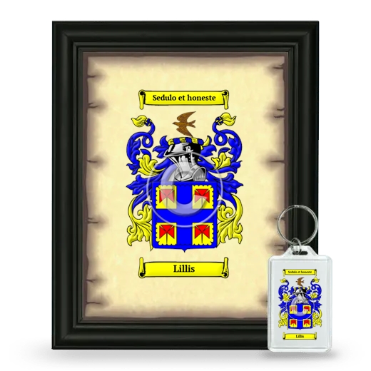 Lillis Framed Coat of Arms and Keychain - Black