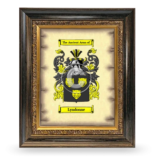 Lyndonne Coat of Arms Framed - Heirloom