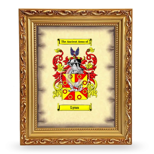 Lynn Coat of Arms Framed - Gold