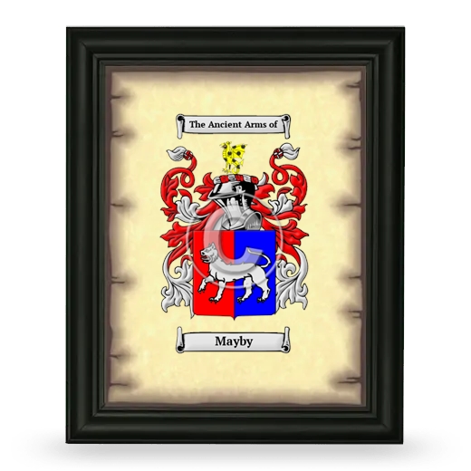 Mayby Coat of Arms Framed - Black