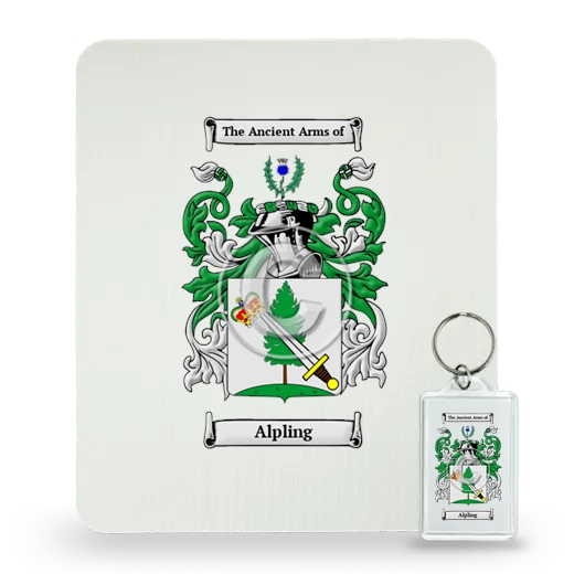 Alpling Mouse Pad and Keychain Combo Package