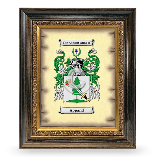 Appand Coat of Arms Framed - Heirloom