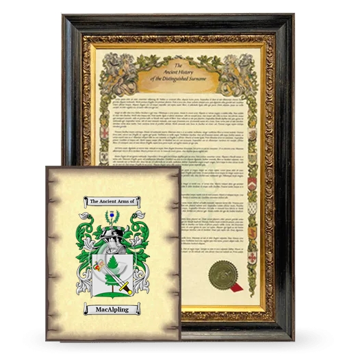 MacAlpling Framed History and Coat of Arms Print - Heirloom