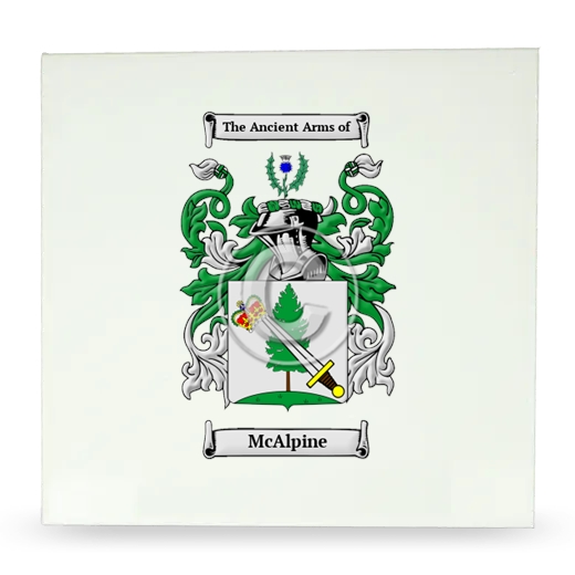 McAlpine Large Ceramic Tile with Coat of Arms