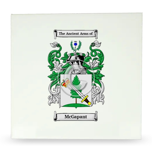 McGapant Large Ceramic Tile with Coat of Arms
