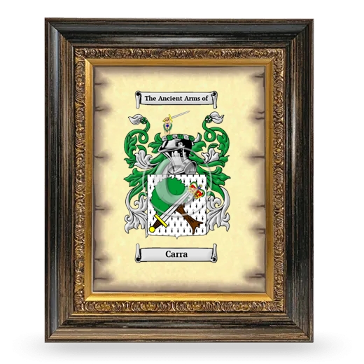 Carra Coat of Arms Framed - Heirloom