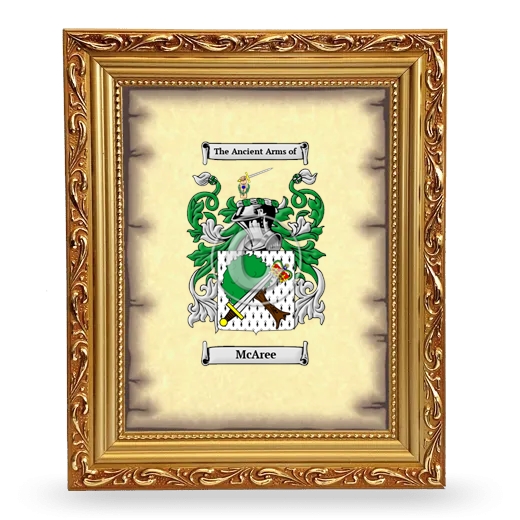 McAree Coat of Arms Framed - Gold