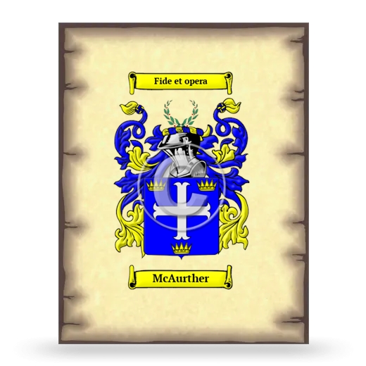 McAurther Coat of Arms Print