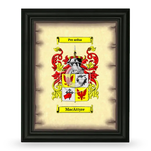 MacAttyre Coat of Arms Framed - Black