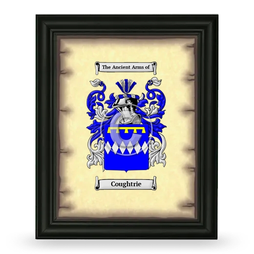 Coughtrie Coat of Arms Framed - Black