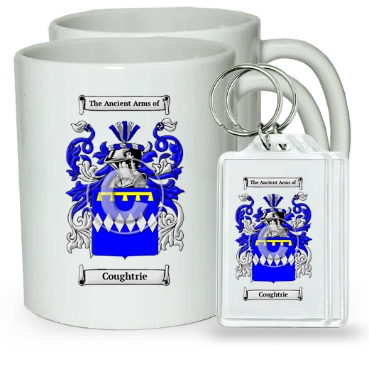 Coughtrie Pair of Coffee Mugs and Pair of Keychains