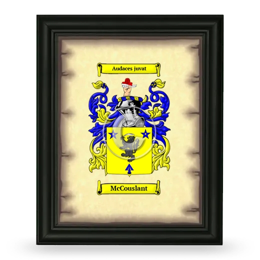 McCouslant Coat of Arms Framed - Black