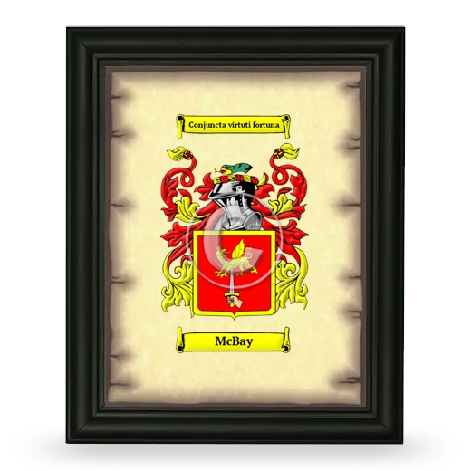 McBay Coat of Arms Framed - Black