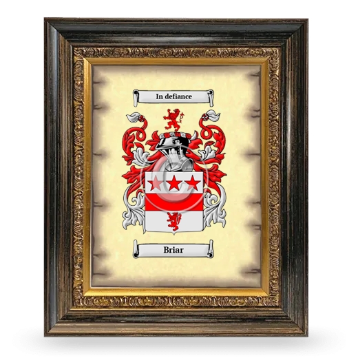 Briar Coat of Arms Framed - Heirloom
