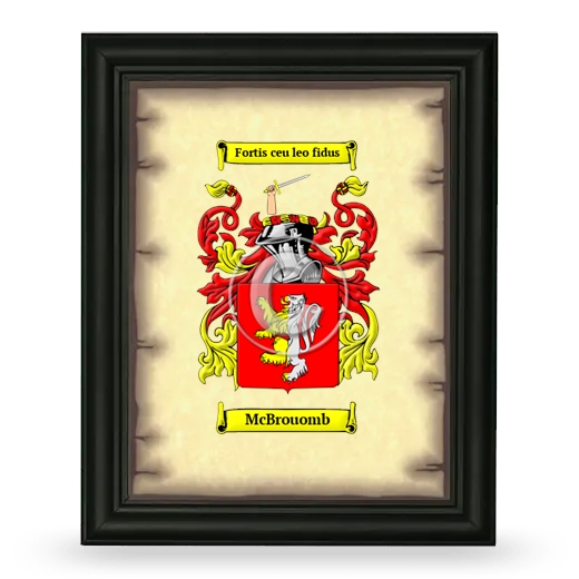 McBrouomb Coat of Arms Framed - Black