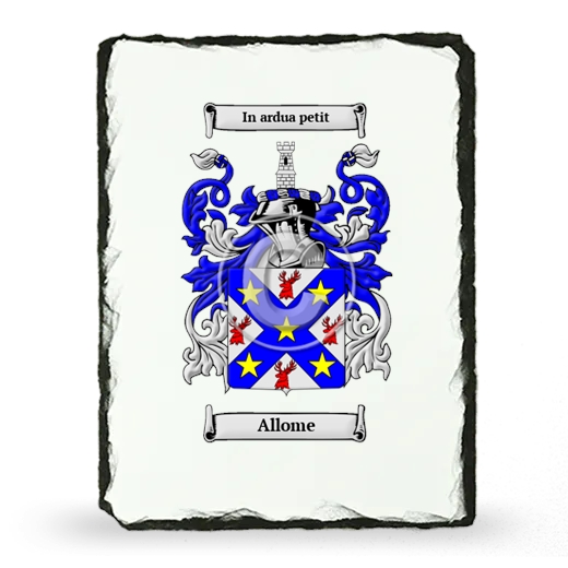 Allome Coat of Arms Slate