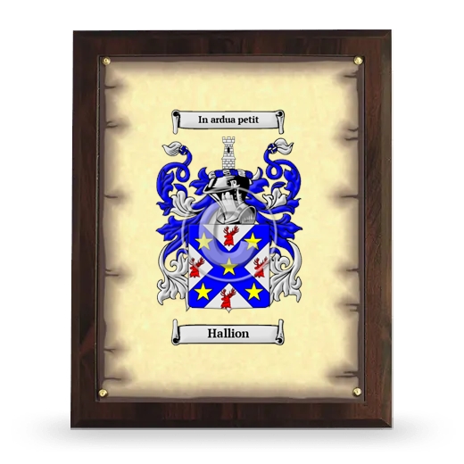 Hallion Coat of Arms Plaque