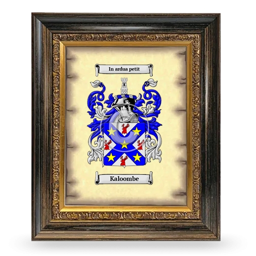 Kaloombe Coat of Arms Framed - Heirloom