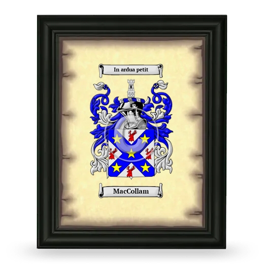 MacCollam Coat of Arms Framed - Black