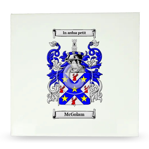 McGolam Large Ceramic Tile with Coat of Arms