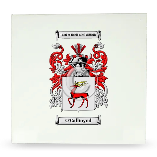 O'Callinynd Large Ceramic Tile with Coat of Arms