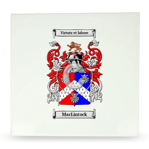 MacLintock Large Ceramic Tile with Coat of Arms