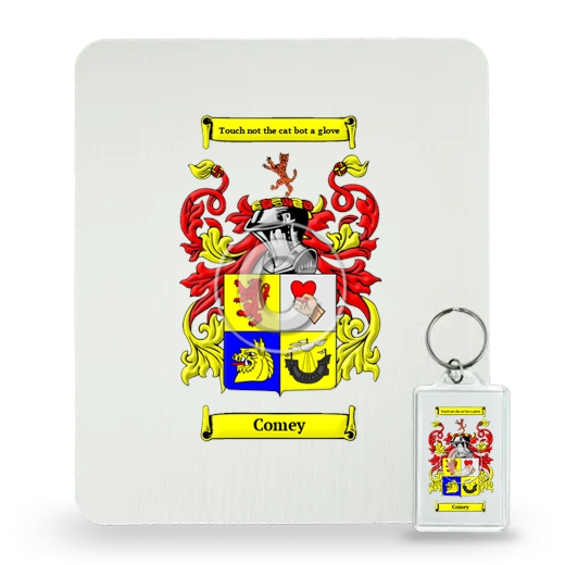 Comey Mouse Pad and Keychain Combo Package