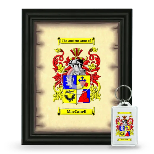 MacCanell Framed Coat of Arms and Keychain - Black