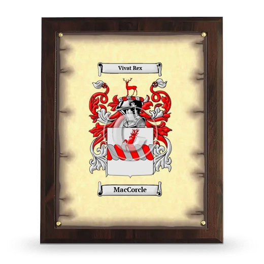 MacCorcle Coat of Arms Plaque