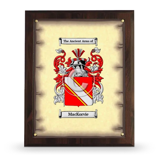 MacKorvie Coat of Arms Plaque