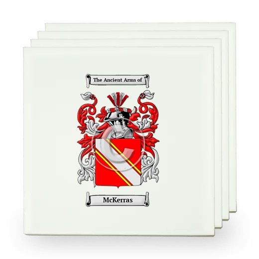 McKerras Set of Four Small Tiles with Coat of Arms