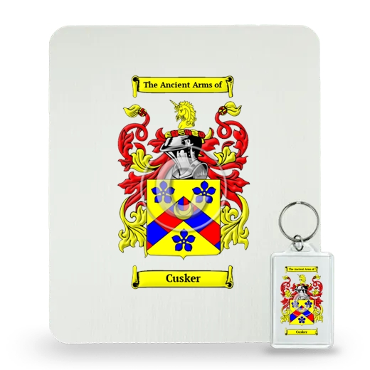 Cusker Mouse Pad and Keychain Combo Package