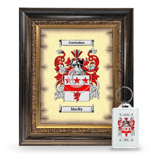 MacRy Framed Coat of Arms and Keychain - Heirloom