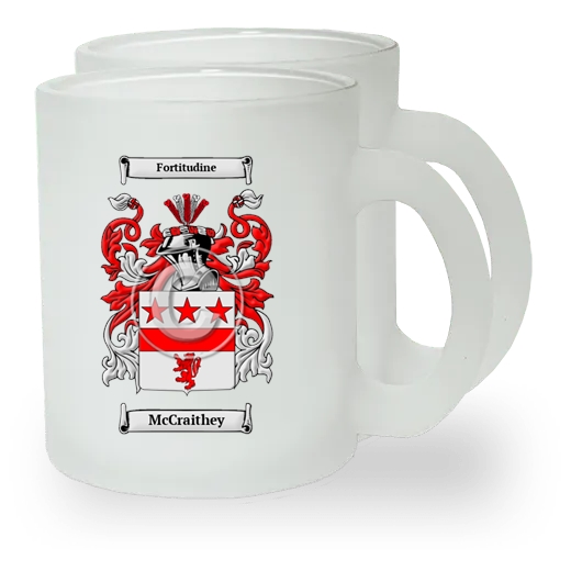 McCraithey Pair of Frosted Glass Mugs