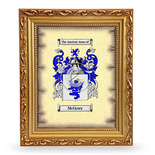 McGrory Coat of Arms Framed - Gold