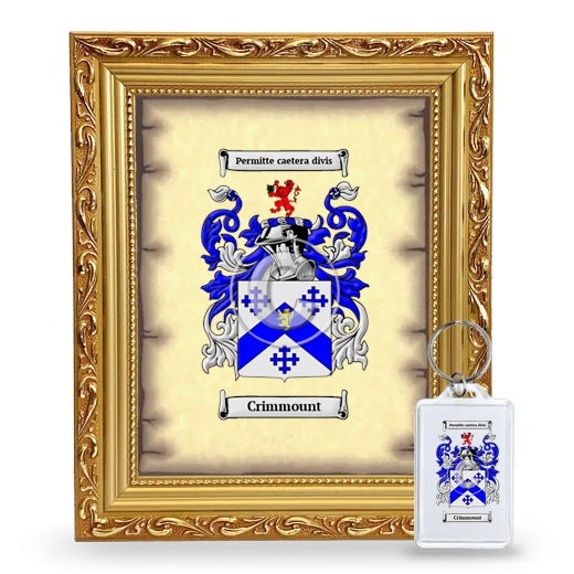 Crimmount Framed Coat of Arms and Keychain - Gold