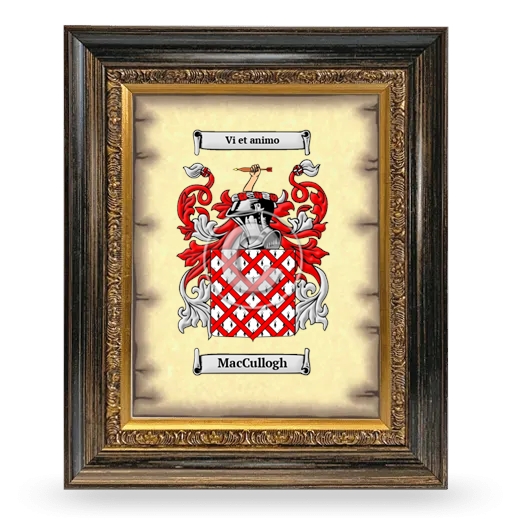 MacCullogh Coat of Arms Framed - Heirloom