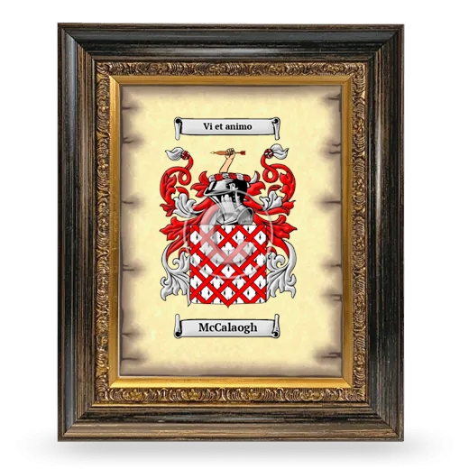 McCalaogh Coat of Arms Framed - Heirloom