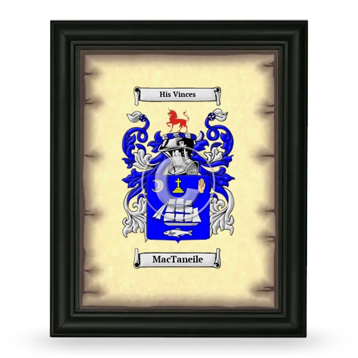 MacTaneile Coat of Arms Framed - Black