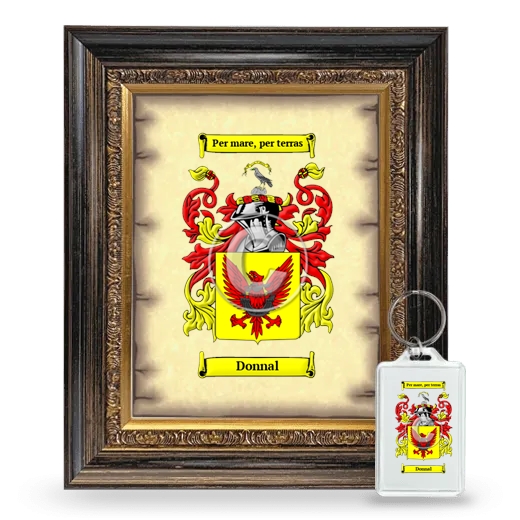 Donnal Framed Coat of Arms and Keychain - Heirloom