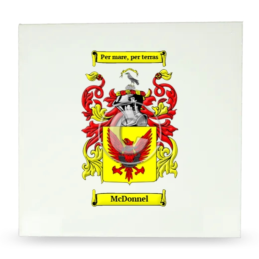 McDonnel Large Ceramic Tile with Coat of Arms