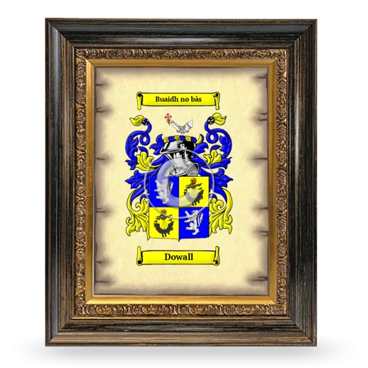 Dowall Coat of Arms Framed - Heirloom