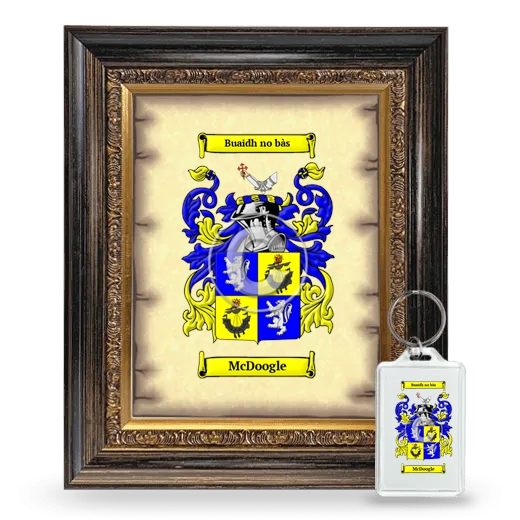 McDoogle Framed Coat of Arms and Keychain - Heirloom