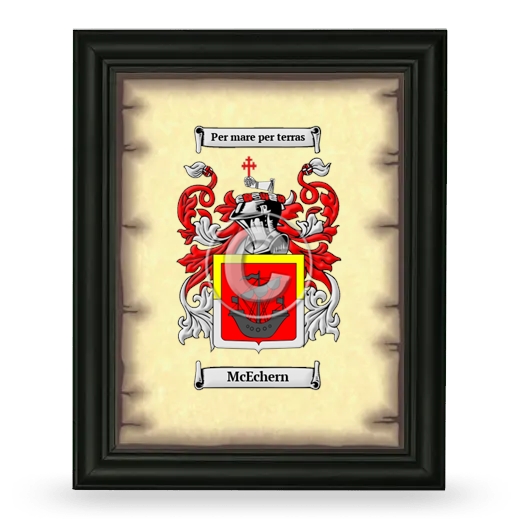 McEchern Coat of Arms Framed - Black